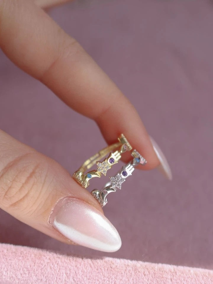 Fatima's Starry Hand 925 Silver Ring