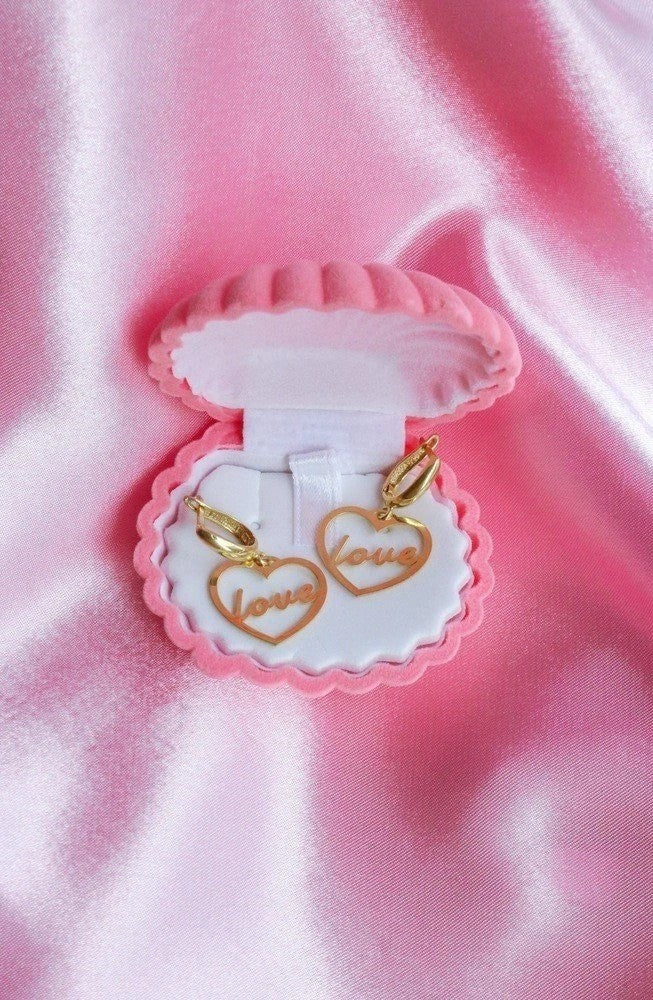 Love Heart Earrings 925 Silver