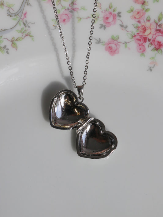 Cupid's Wings Personalized Photo Locket Necklace