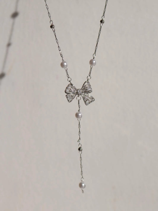 Sweet Ribbon Y Necklace