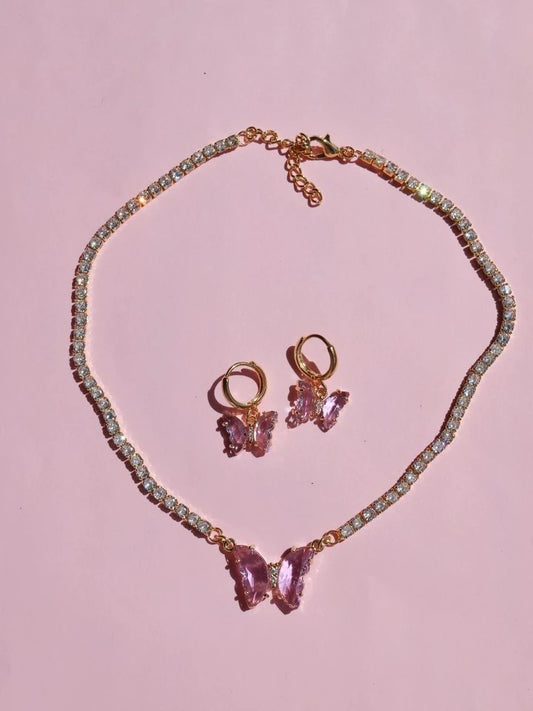 Butterfly Waterway Necklace Earring Set