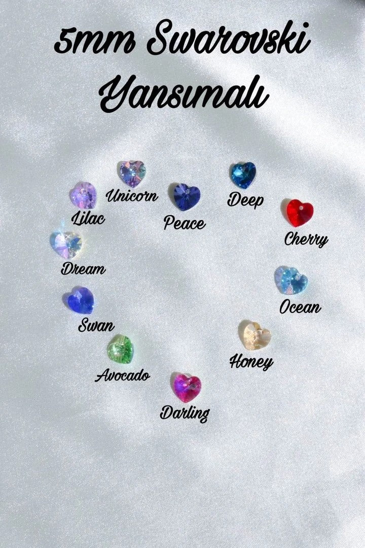 Six-Piece Swarovski Heart Necklace