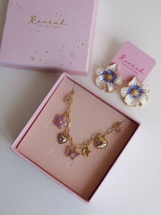 Lavender Dreams Charm Necklace Xuping Chain