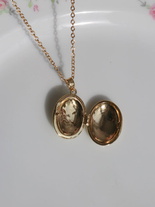 Yellow Buttercup Memories Personalized Photo Locket Necklace