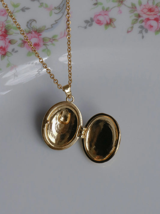 Blue Tulip Personalized Photo Locket Necklace