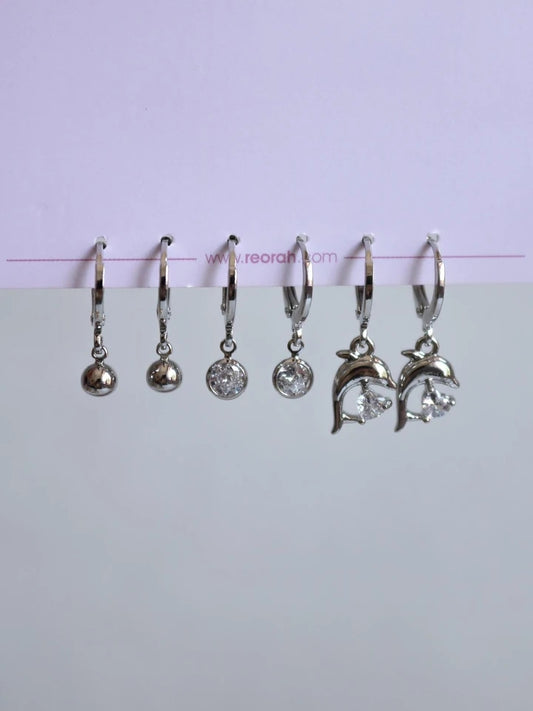 Dolphin Shine Earring Set