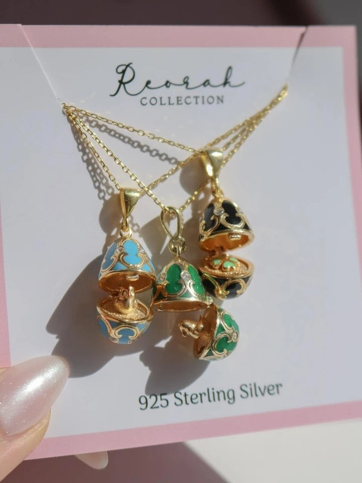 White Chick Easter Necklace 925 Sterling Silver