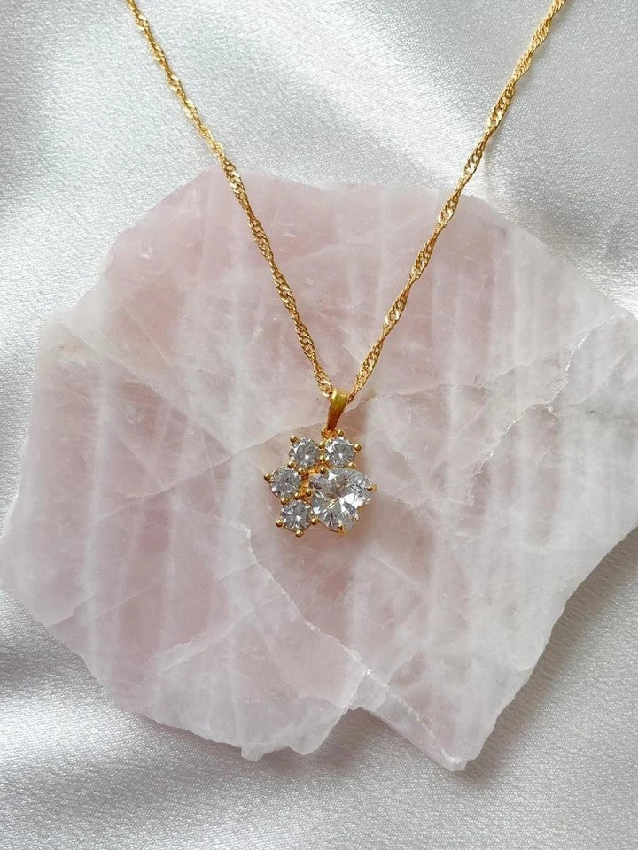 Paw Zircon Necklace