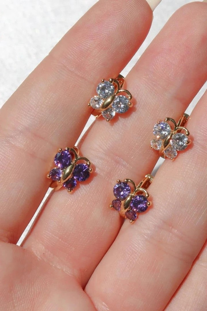 Baby Butterfly Hoop Earrings