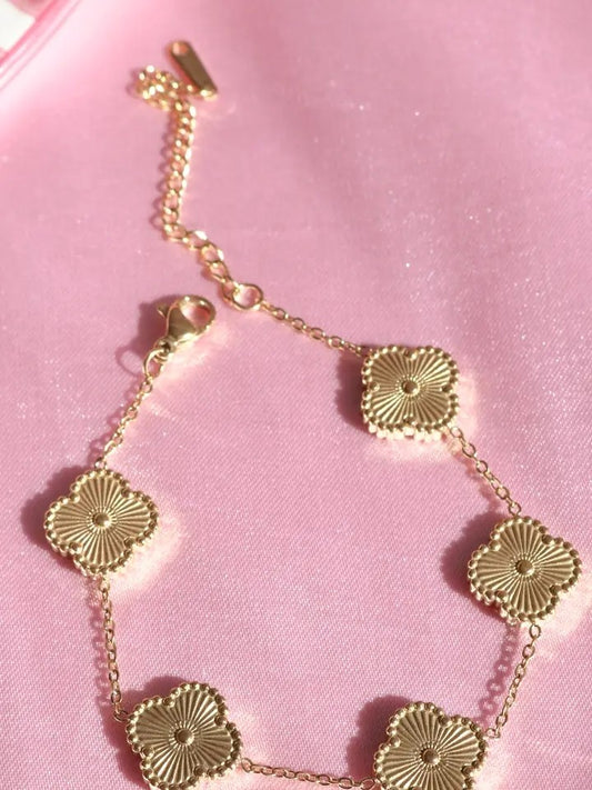 Flower Shaped Steel Bracelet