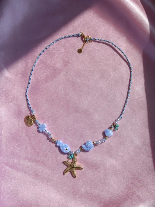 Starfish Macrame Steel Necklace