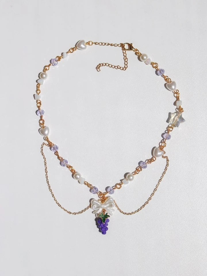 Sweet Grapes Design Choker Necklace