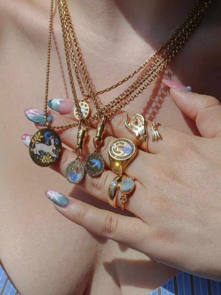 Vintage Seashell Steel Necklace