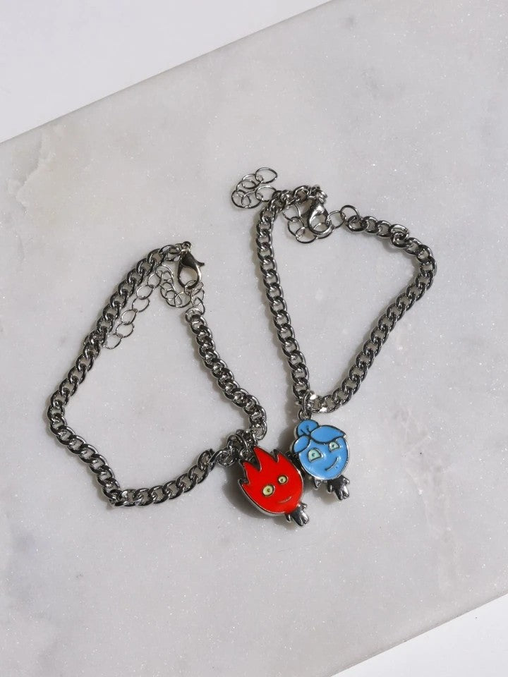 Magnetic Fire And Water Bracelet Pair
