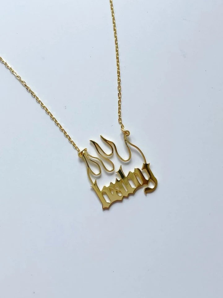 Baby On Fire 925 Silver Necklace