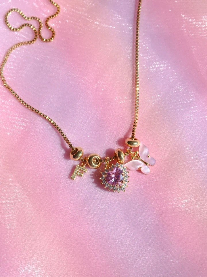 Royal Heart Charm Necklace