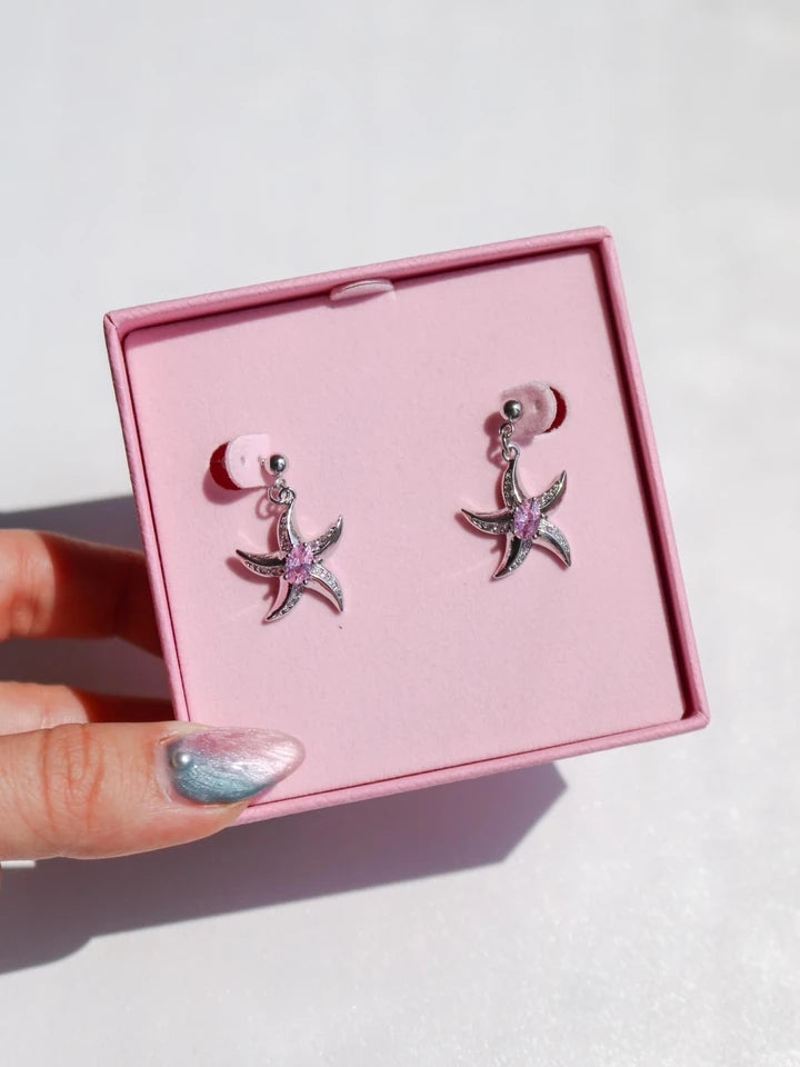 Pink Starfish Earring