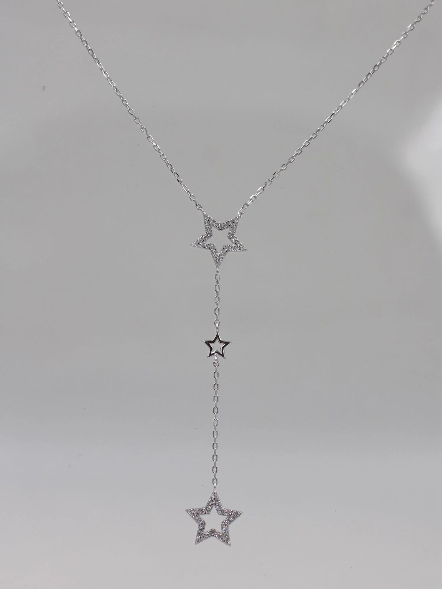 Stardrop 925 Silver Y Necklace