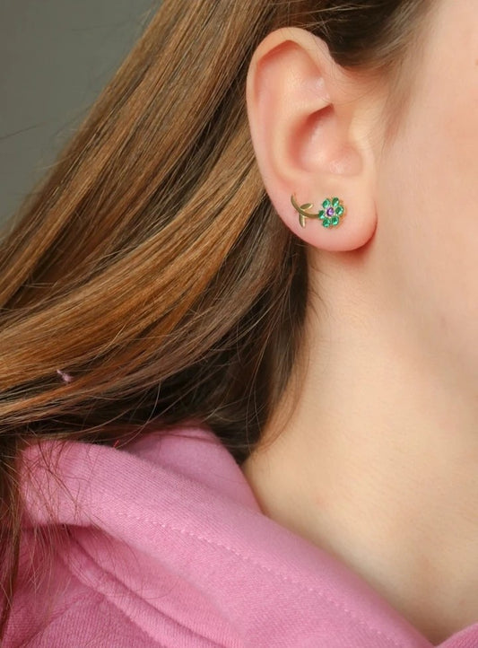 Daisy 925 Silver Earrings