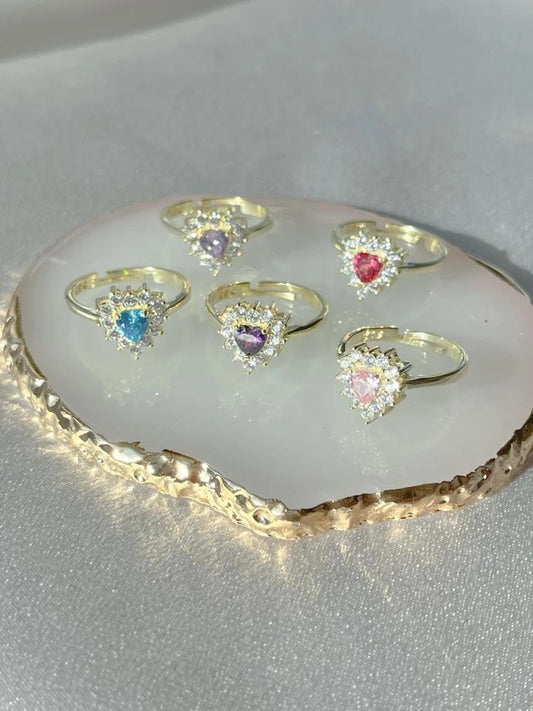 Princess Heart Ring 925 Silver