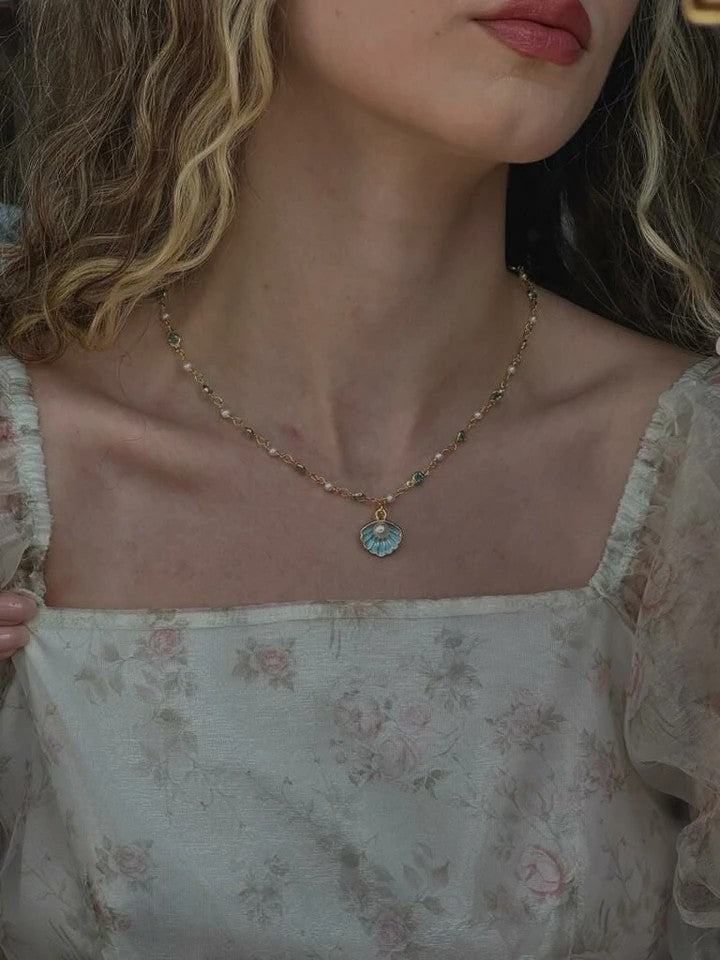 Turquoise Pearly Necklace