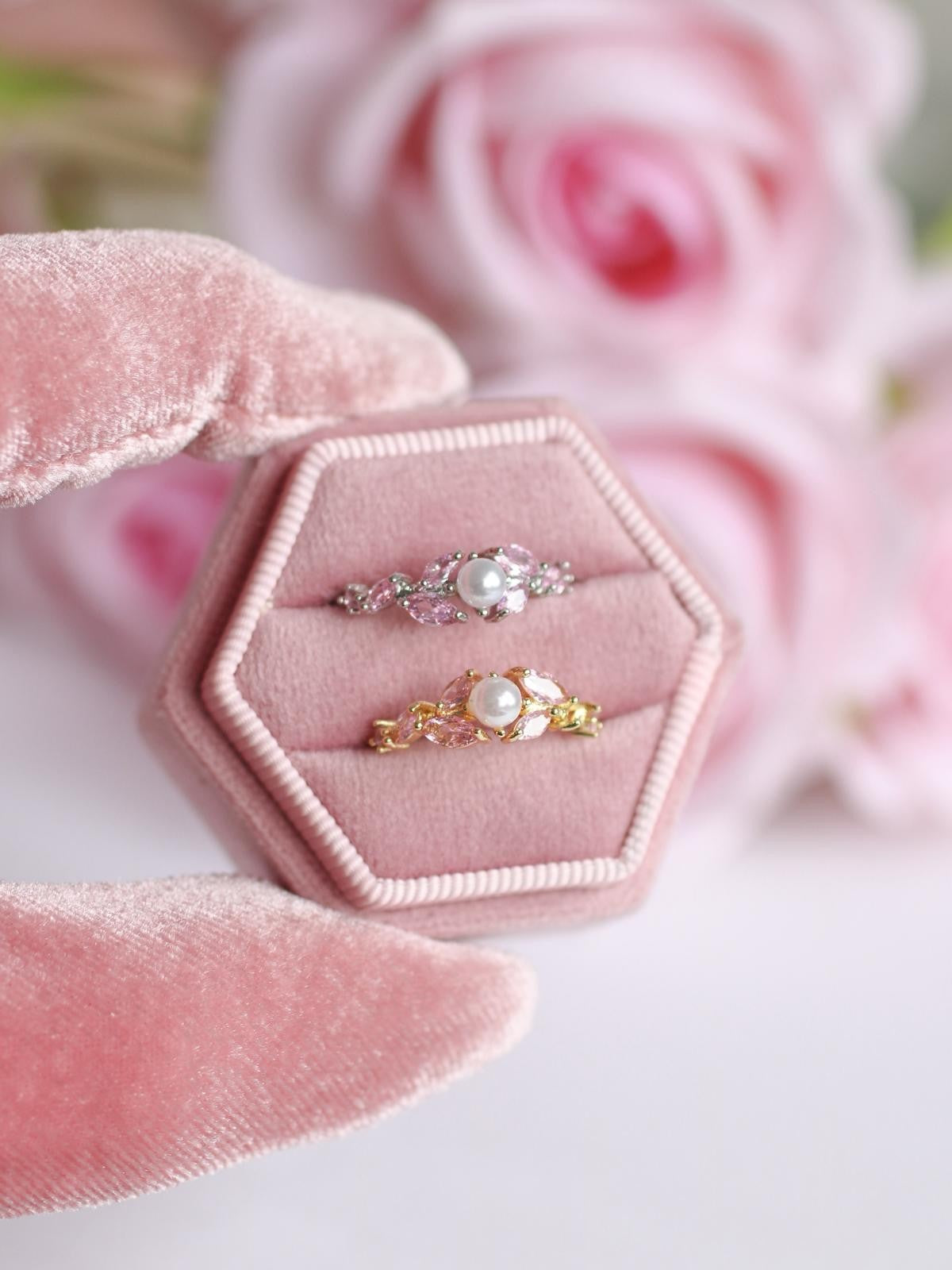 Blush Twist Pearl Ring