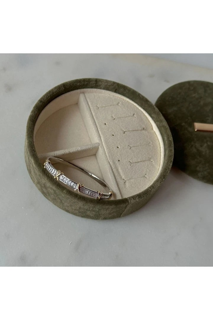 Baguette Stone X Steel Cuff Bracelet