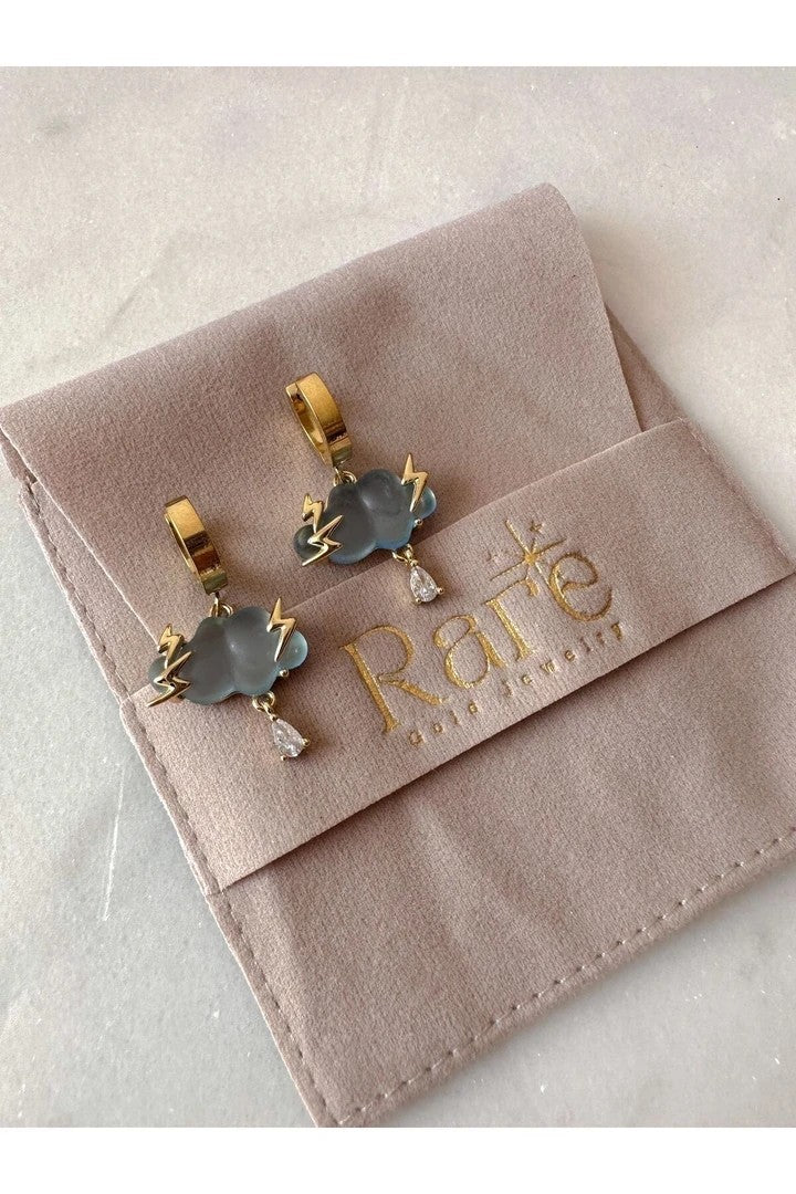 Lightning Blue Cloud Earrings