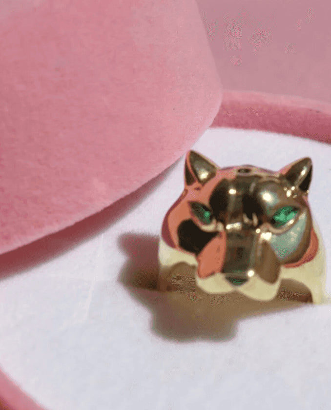 Tiger Shaped 925 Silver Sparrow Ring