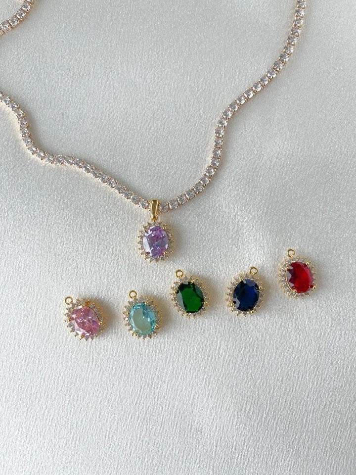 Oval Zircon Stone Choker