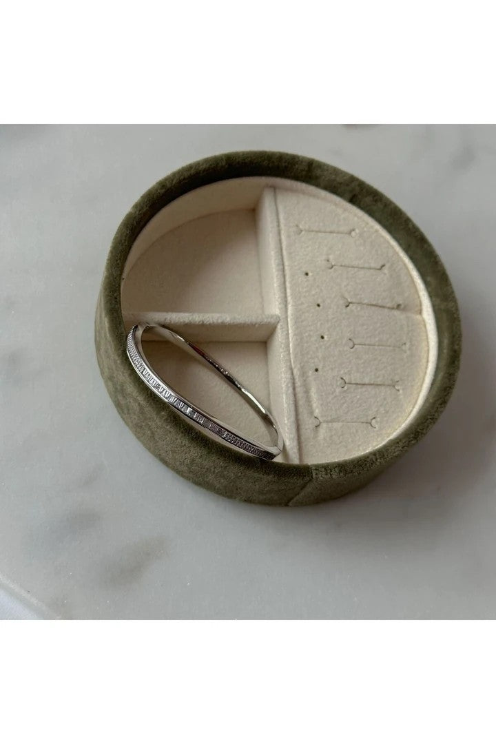 Baguette Stone Wave Steel Bracelet