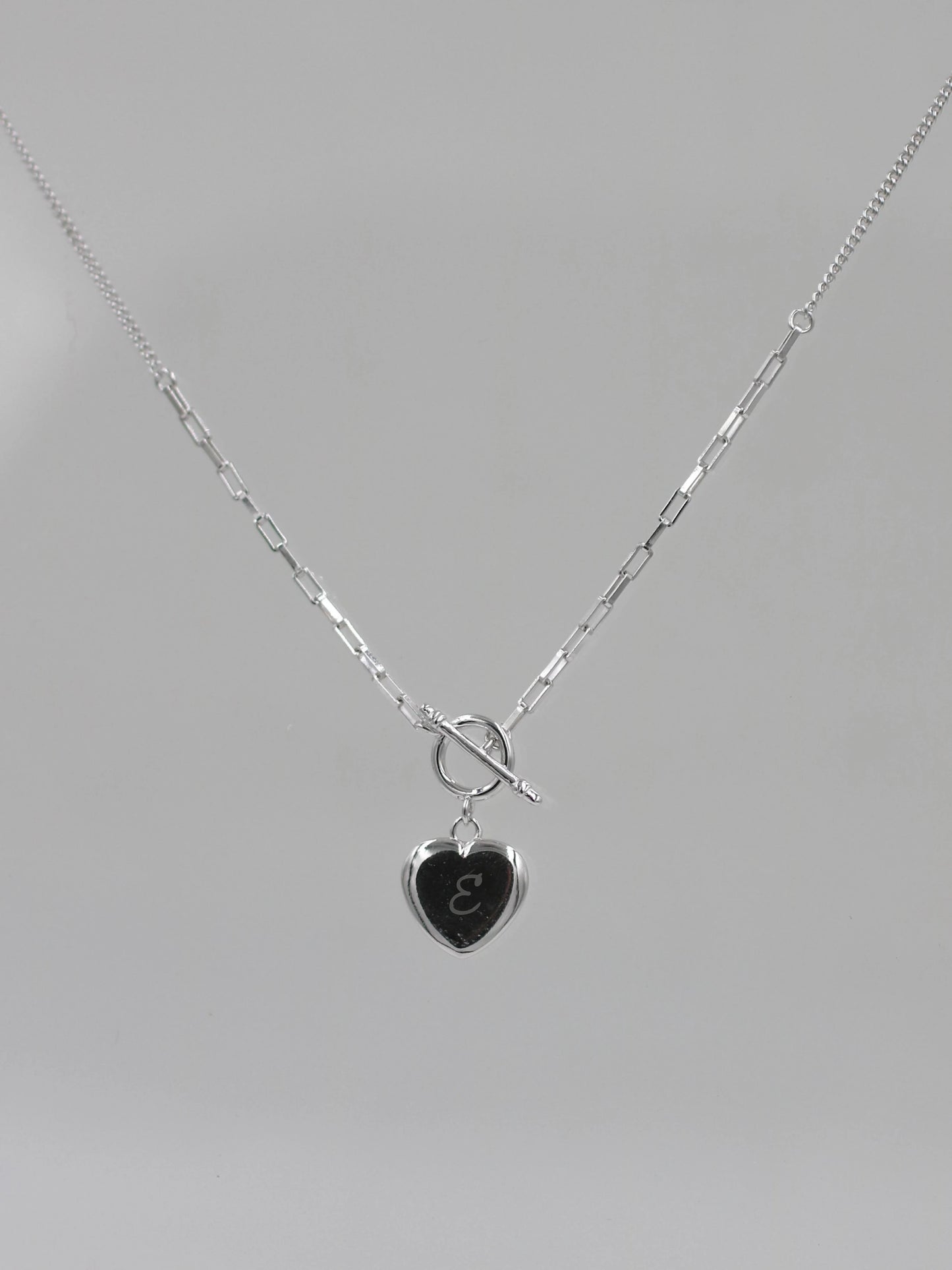 Soulmark Heart Personalized Letter 925 Silver Necklace