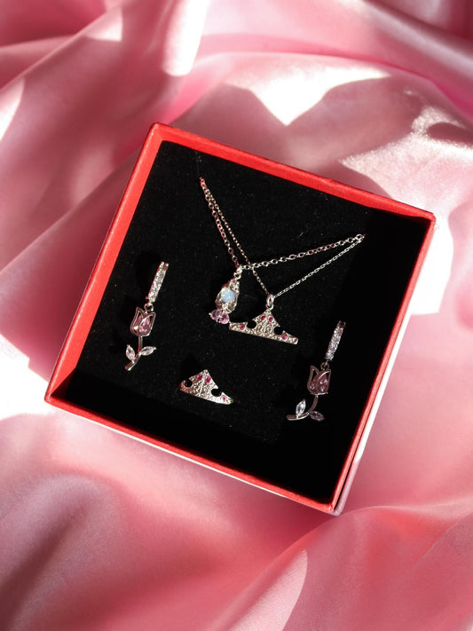 Aurora Necklace, Earrings, Ring Jewelry Set