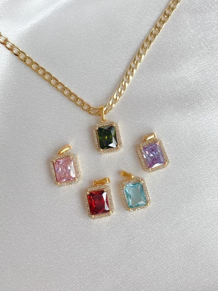 Baguette Stone Aesthetic Necklace