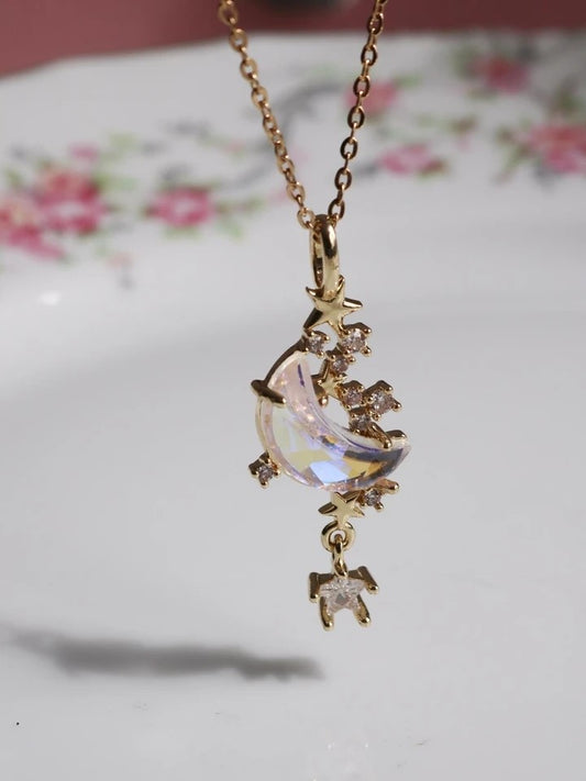 Moonlight Glow Steel Necklace