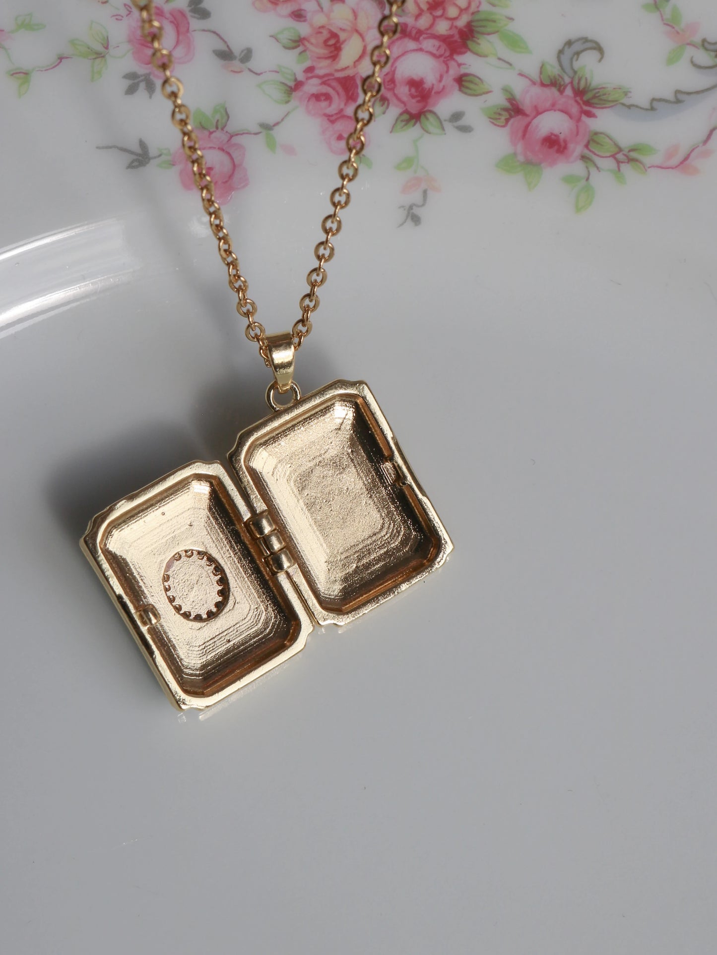 Blue Sapphire Story Personalized Photo Locket Necklace