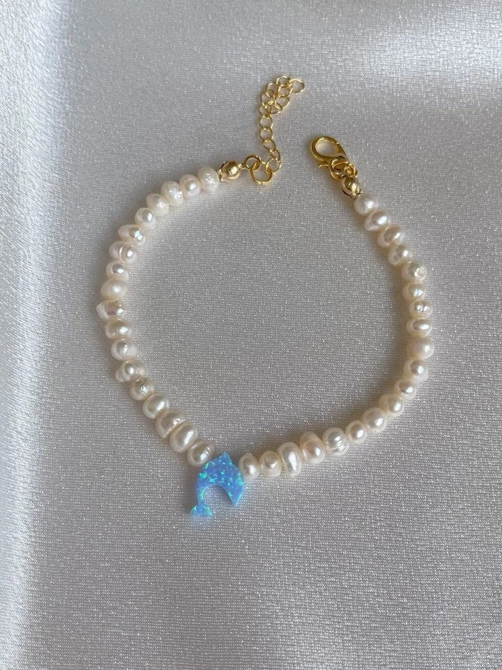 Opal Dolphin Pearl Bracelet