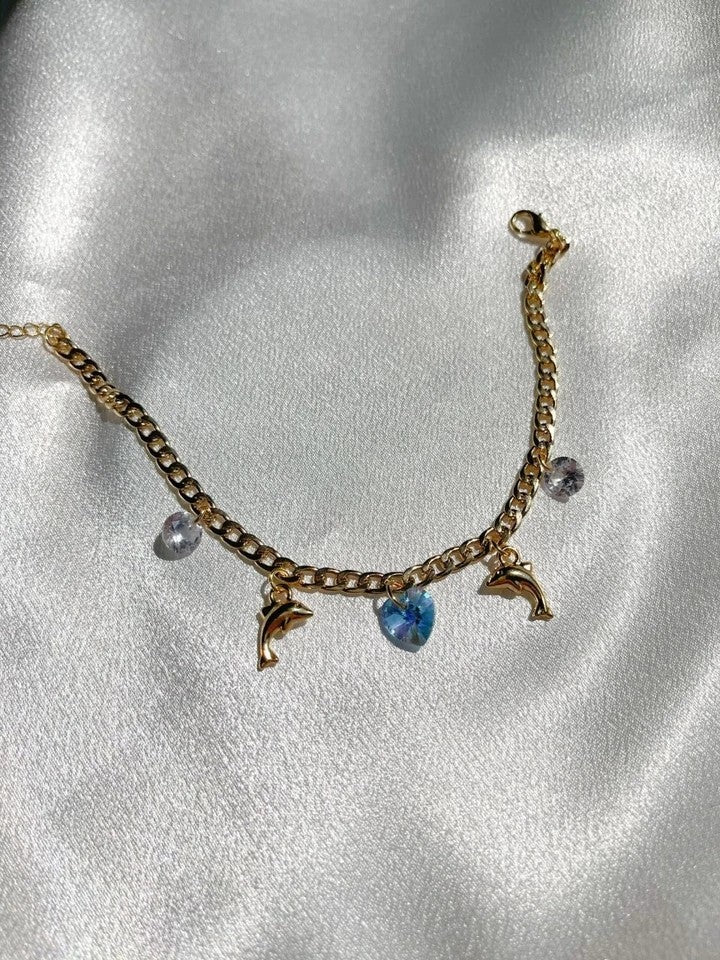Dolphin Swarovski Anklet