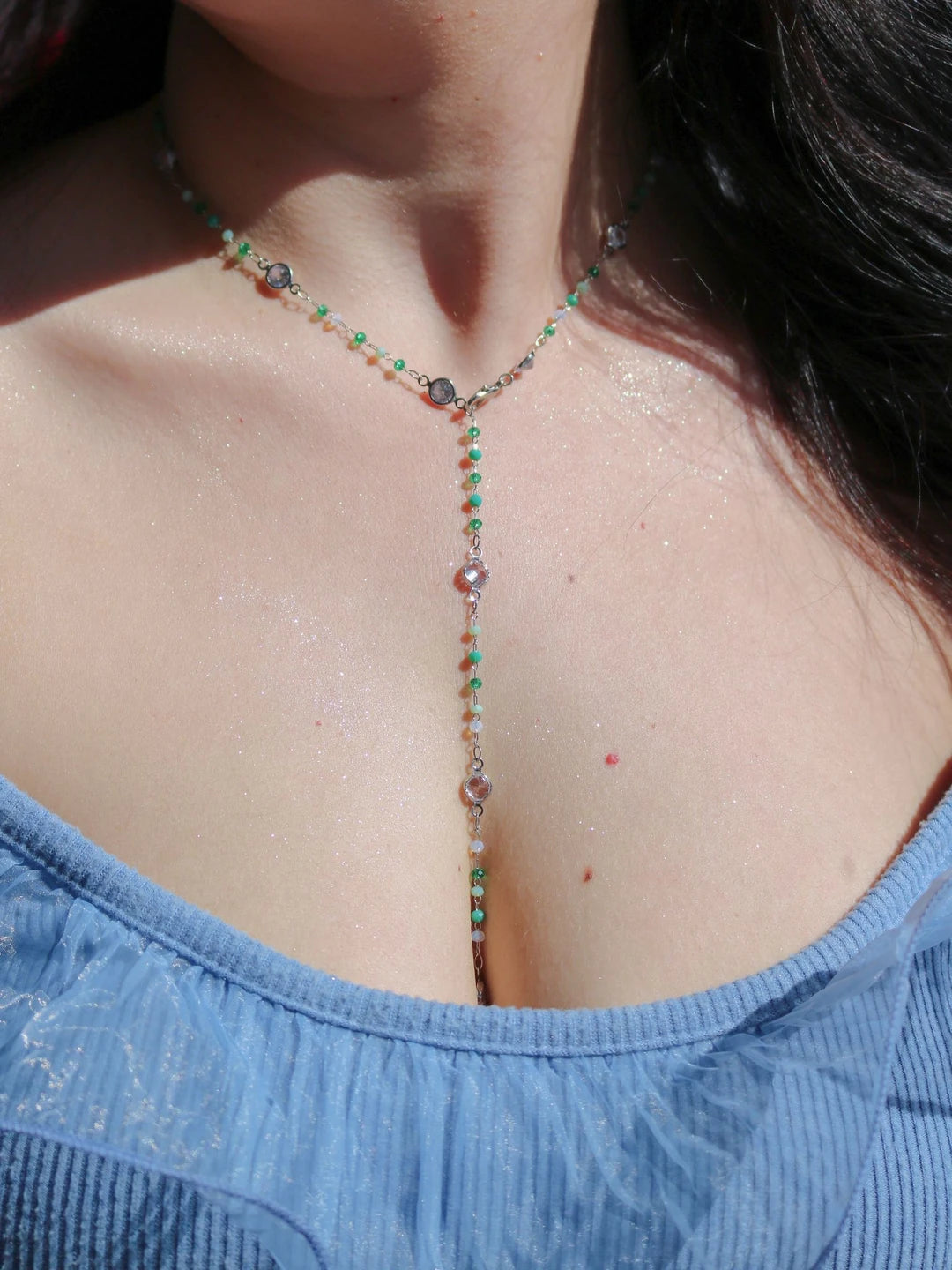 Green Lover Y Necklace