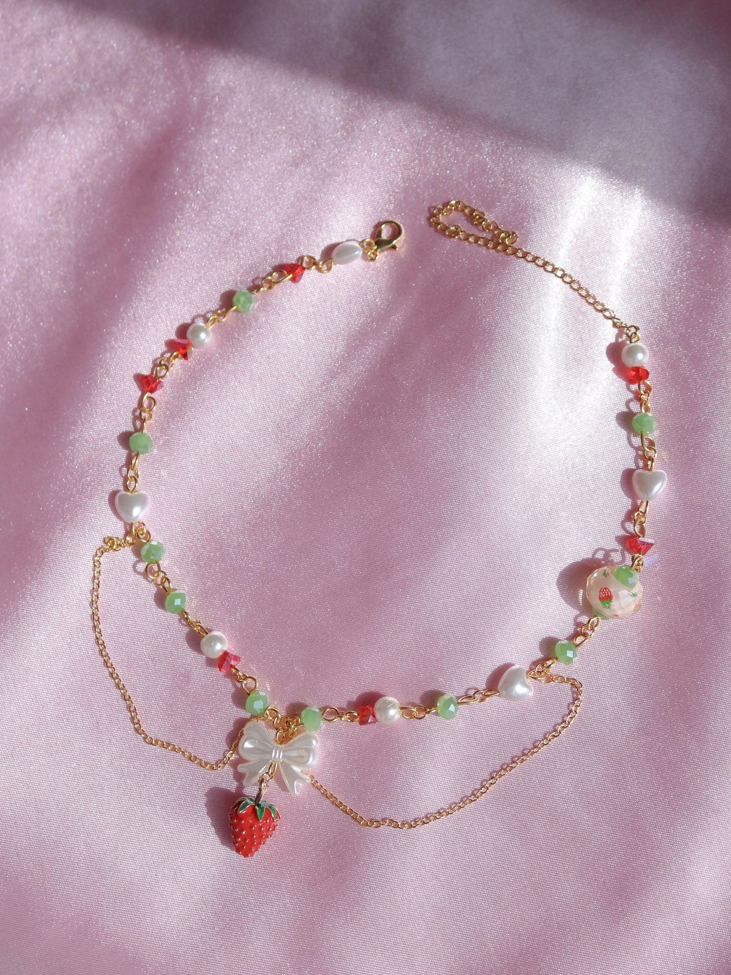 Strawberry Shortcake Design Choker Necklace