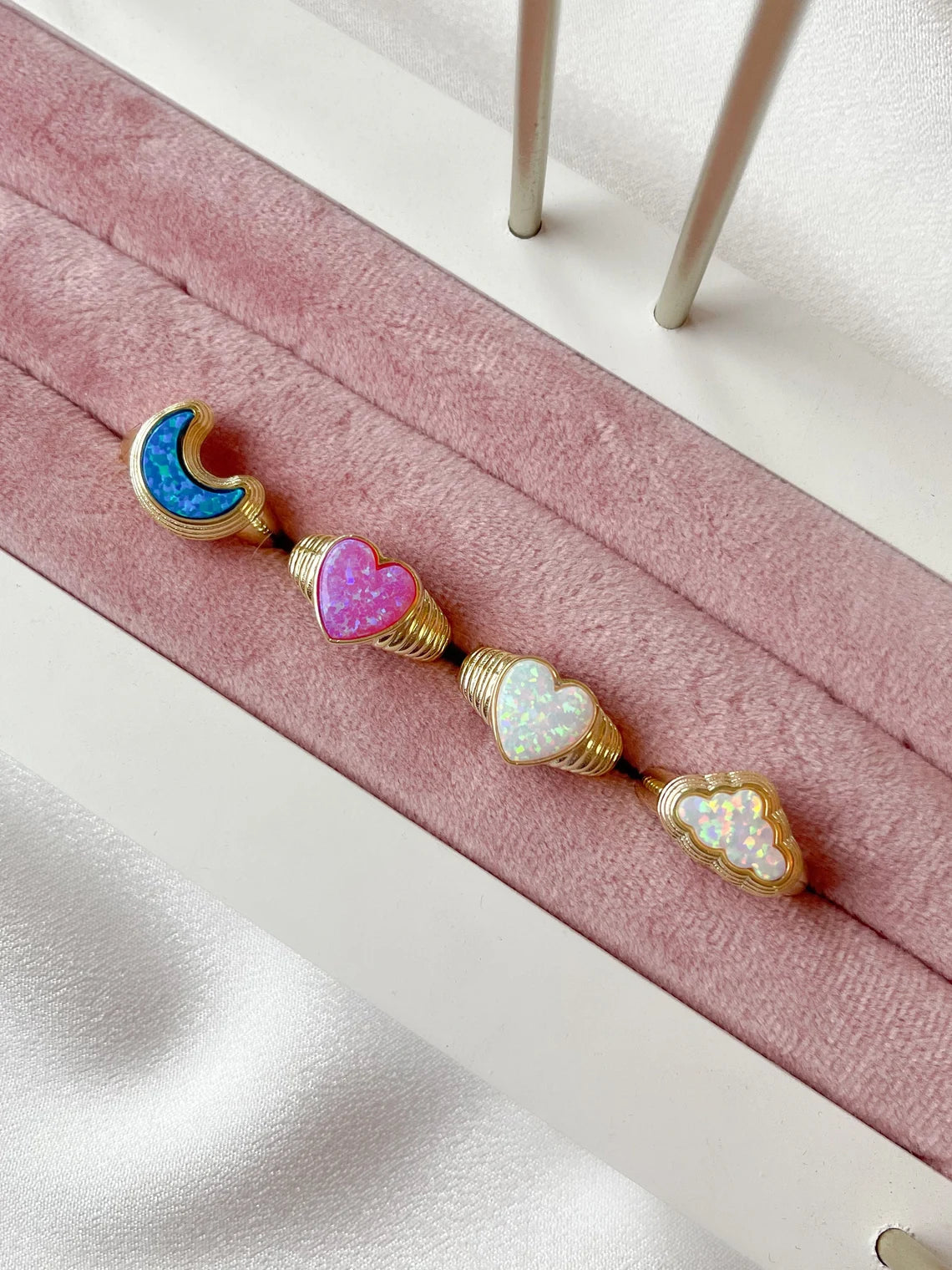 Opal Moon Ring Sterling Silver 925