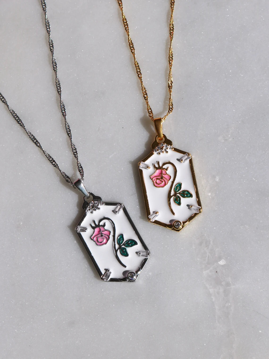 Belle The Beauty Rose Necklace, Belle Necklace