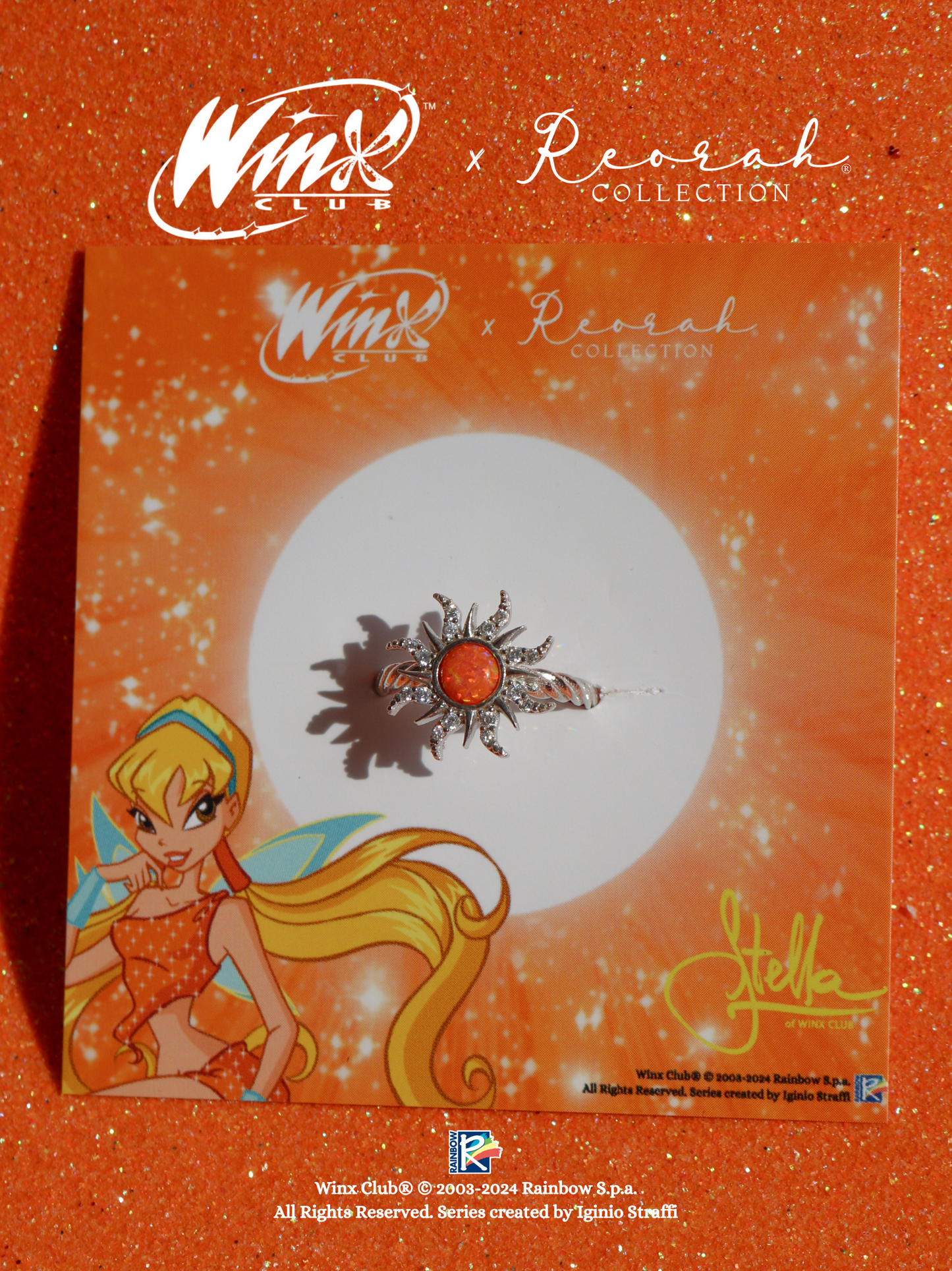 Winx Club® Stella Opal Sun Ring, 925 Sterling Silver