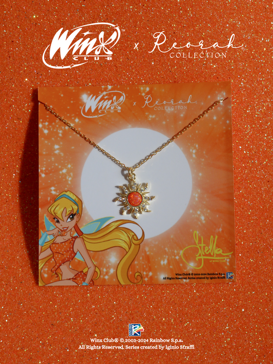 Winx Club® Stella Opal Sun Necklace, 925 Sterling Silver