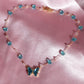 Pastel Crystal Butterfly Necklace