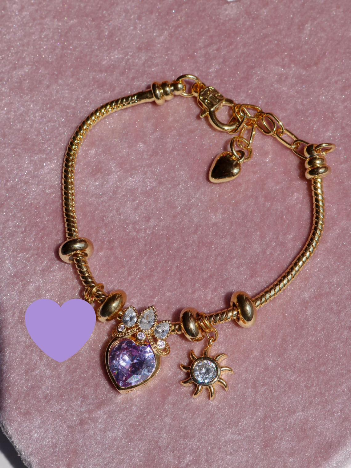 Rapunzel Charm Bracelet, Princess Charm Bracelet