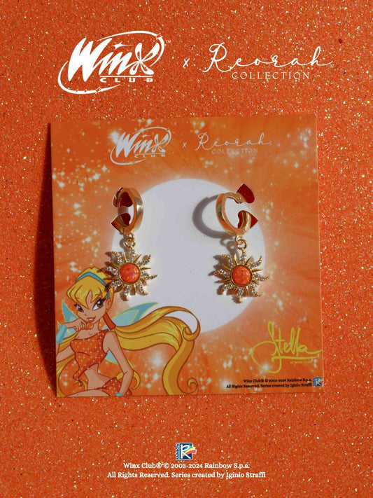 Winx Club® Stella Opal Sun Earrings, 925 Sterling Silver