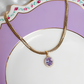 Rapunzel Necklace, Purple Zirconia Necklace