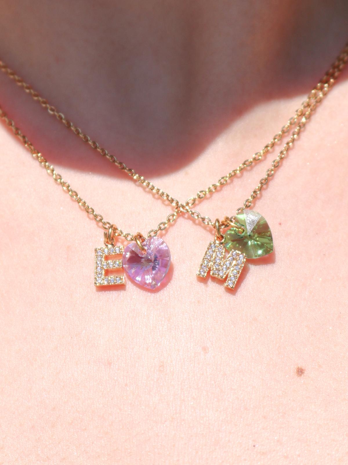 5mm Swarovski And Zircon Letter