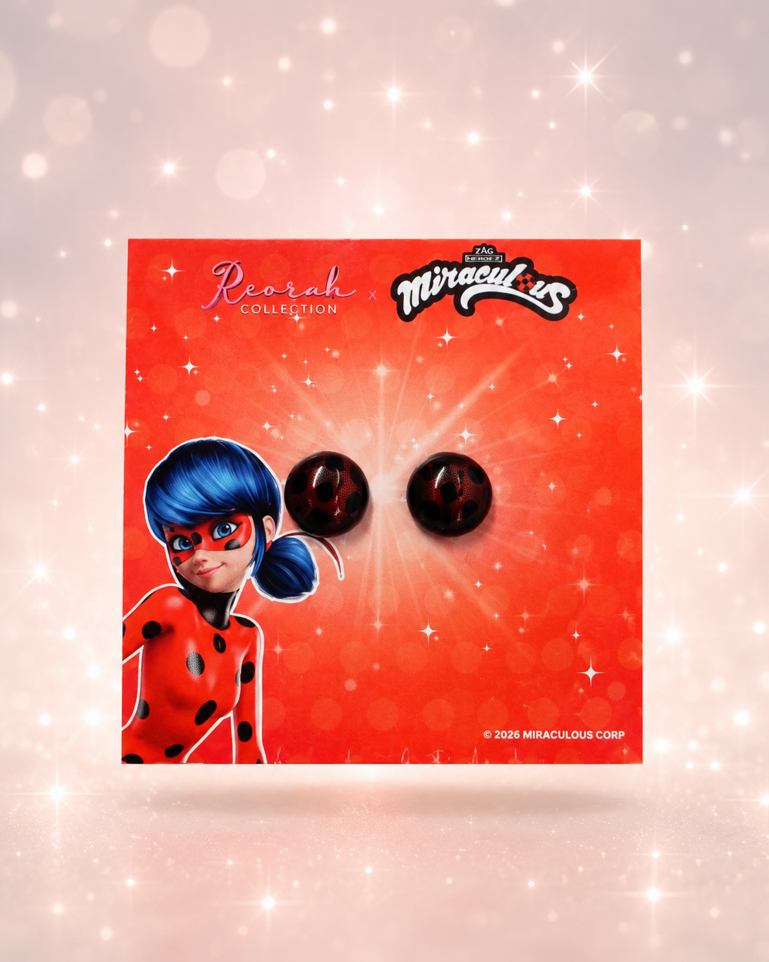 Miraculous® Thermocromic Color Changing Ladybug Earrings